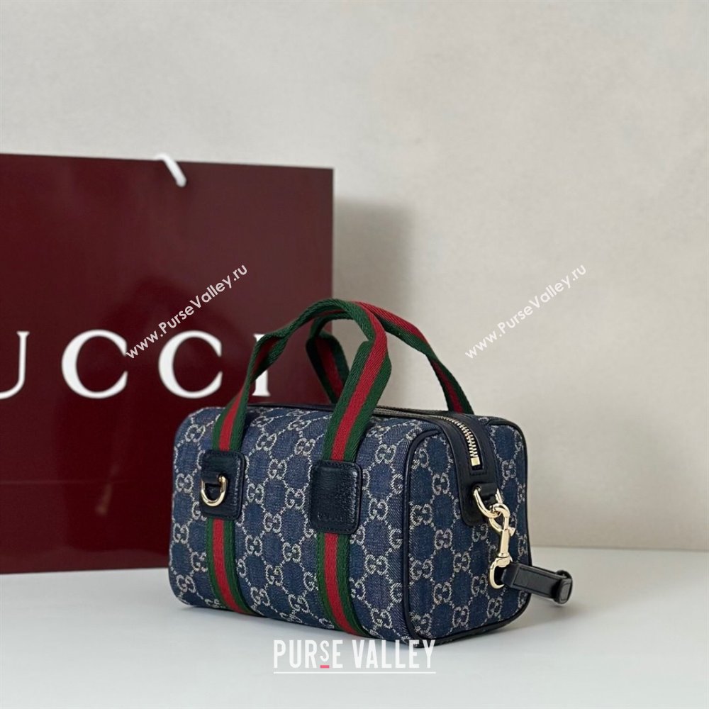 Gucci Mini GG Denim handbag Navy Blue 2025 859975 (DLH-250930039)