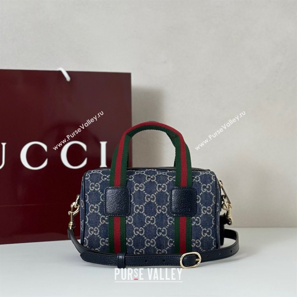 Gucci Mini GG Denim handbag Navy Blue 2025 859975 (DLH-250930039)