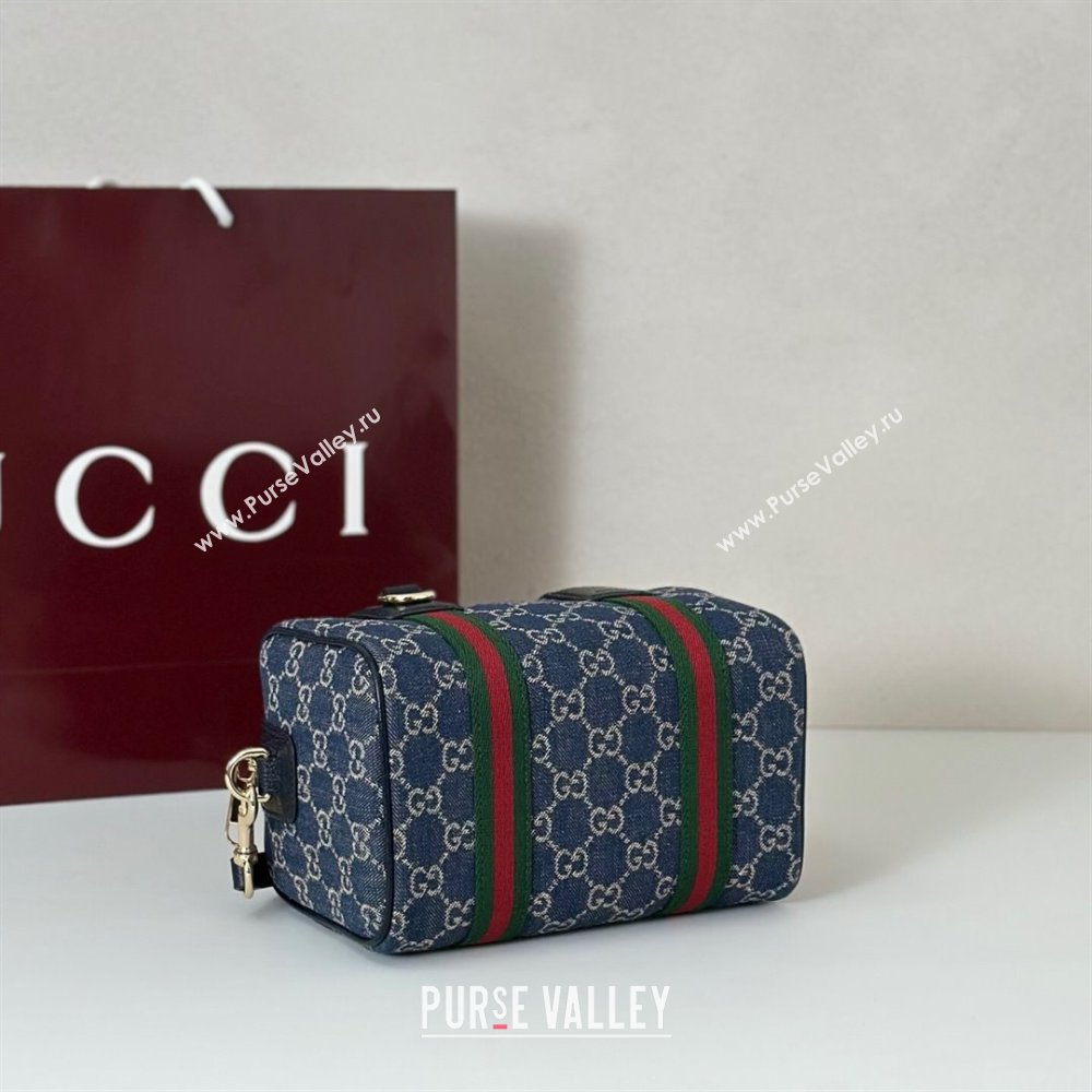 Gucci Mini GG Denim handbag Navy Blue 2025 859975 (DLH-250930039)