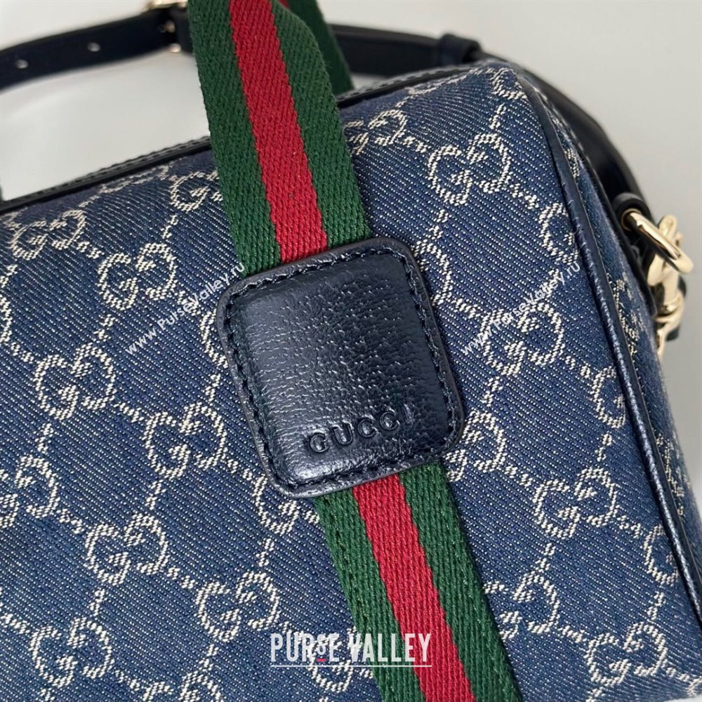 Gucci Mini GG Denim handbag Navy Blue 2025 859975 (DLH-250930039)