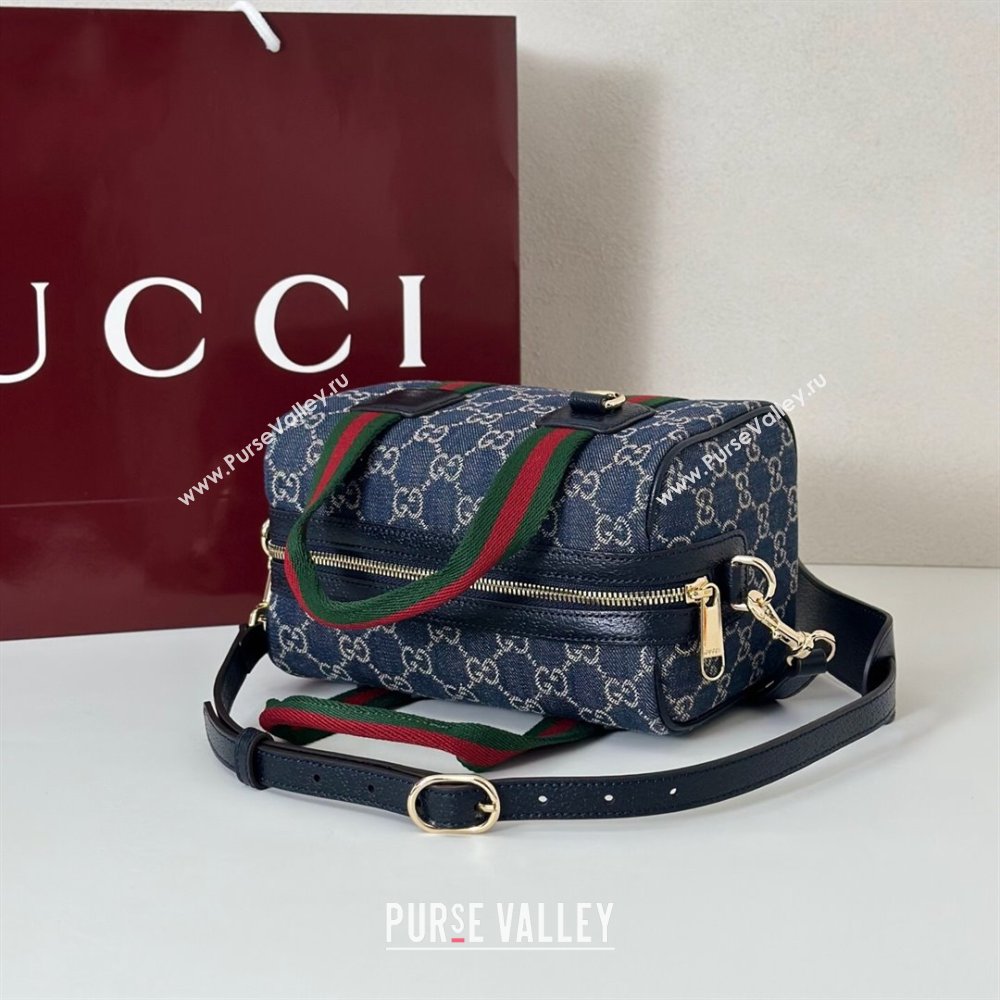 Gucci Mini GG Denim handbag Navy Blue 2025 859975 (DLH-250930039)