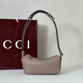 Gucci Half Horsebit mini shoulder bag in Grainy Leather Taupe 2026 860784 (DLH-260128057)