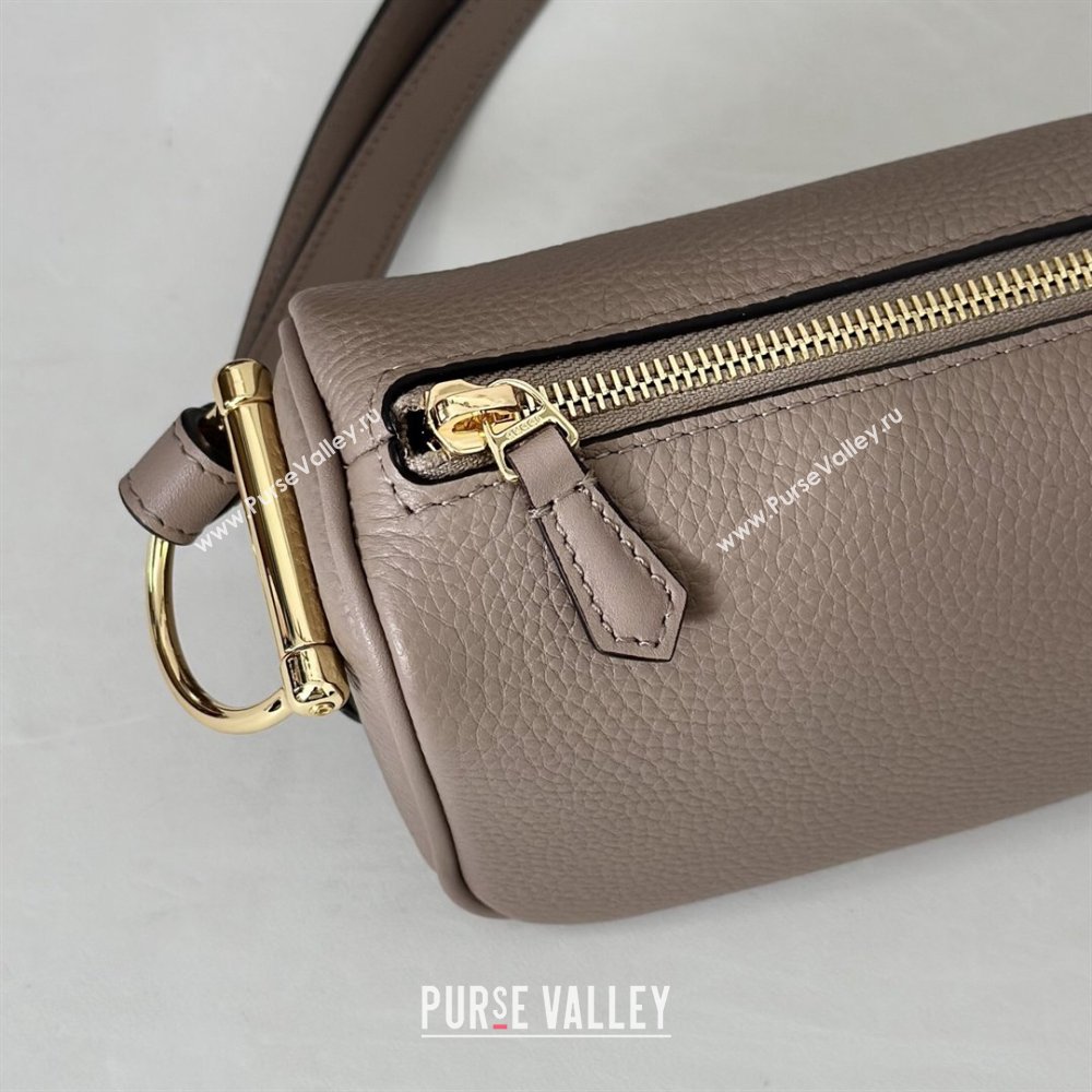 Gucci Half Horsebit mini shoulder bag in Grainy Leather Taupe 2026 860784 (DLH-260128057)