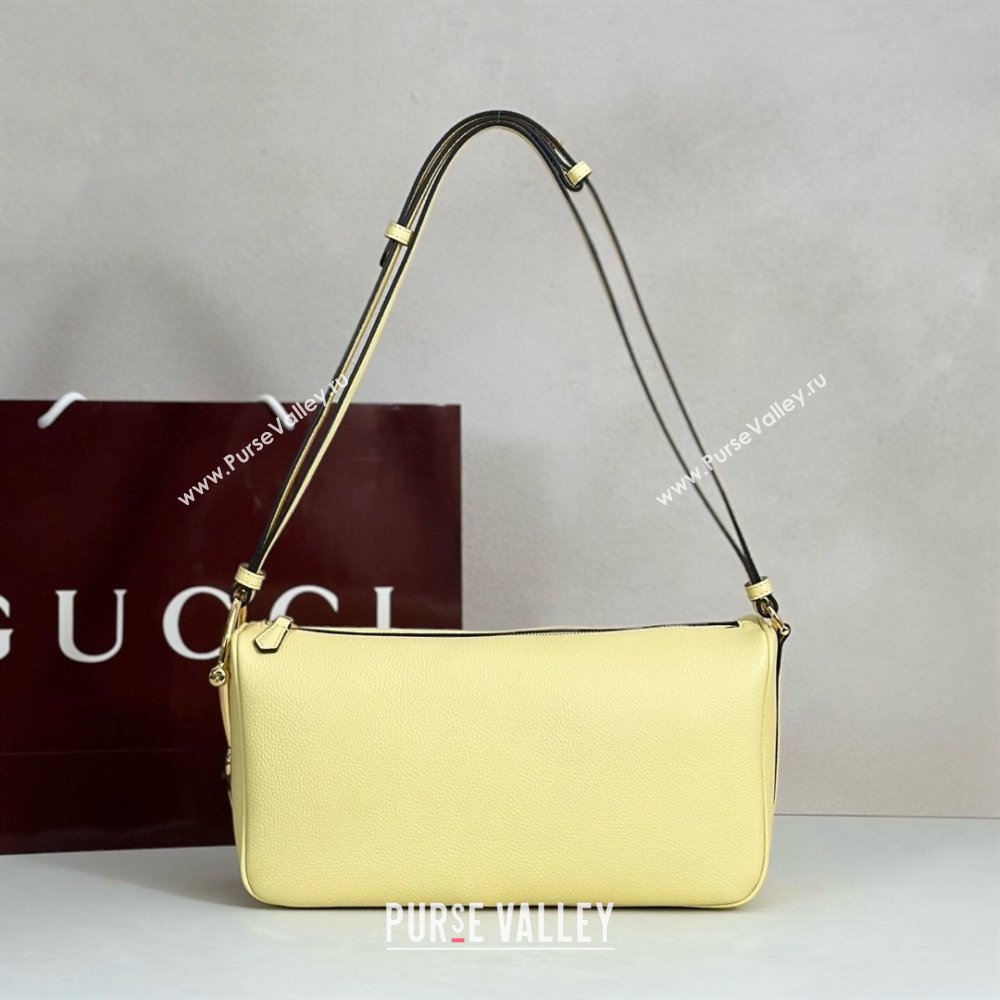 Gucci Half Horsebit medium shoulder bag in Leather Yellow 2026 860787 (DLH-260128046)