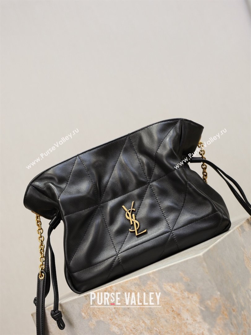 Saint Laurent Jamie Shoulder Pouch Bag in Lambskin Leather Black 2026 862712 (YY-260119060)