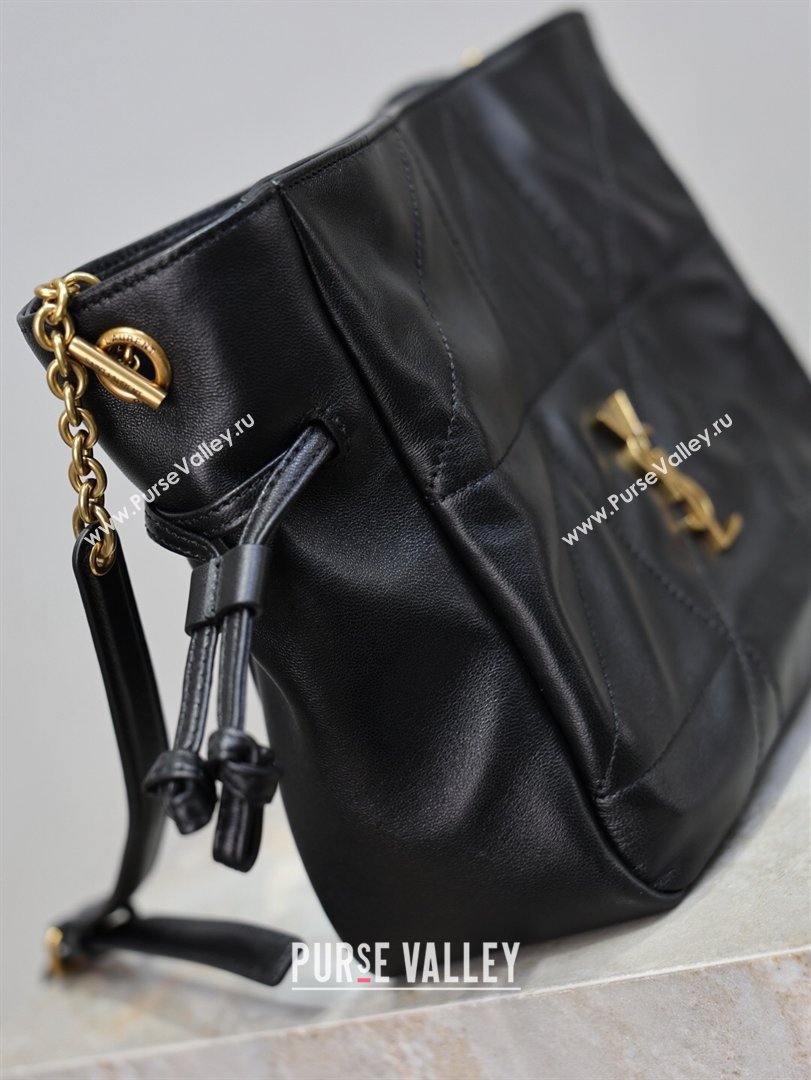 Saint Laurent Jamie Shoulder Pouch Bag in Lambskin Leather Black 2026 862712 (YY-260119060)