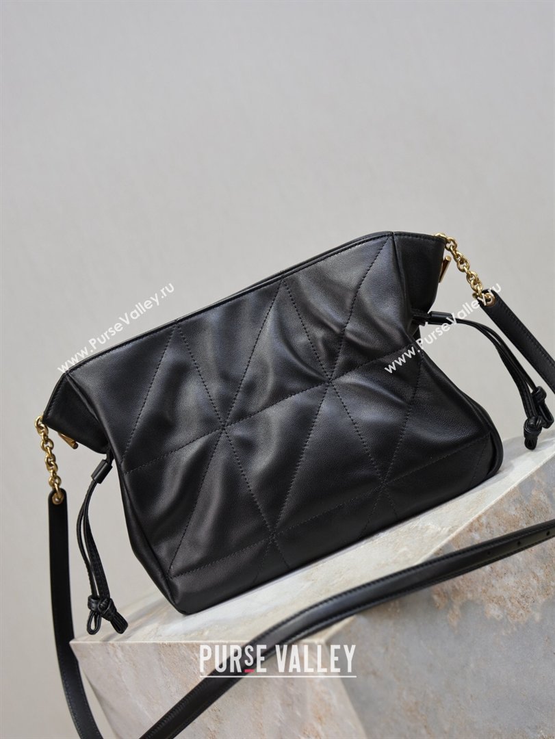 Saint Laurent Jamie Shoulder Pouch Bag in Lambskin Leather Black 2026 862712 (YY-260119060)