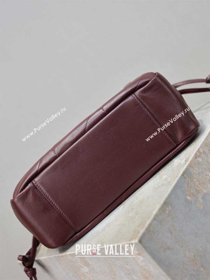 Saint Laurent Jamie Shoulder Pouch Bag in Lambskin Leather Burgundy 2026 862712 (YY-260119059)