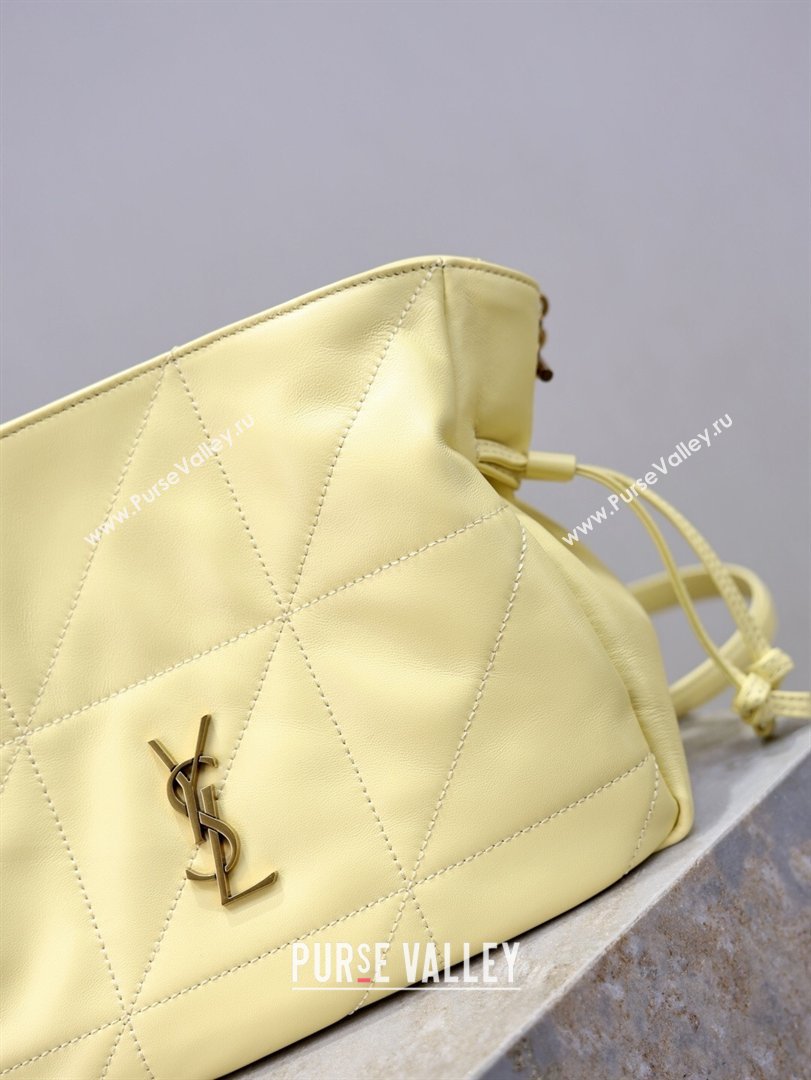 Saint Laurent Jamie Shoulder Pouch Bag in Lambskin Leather Lemon Yellow 2026 862712 (YY-260119061)