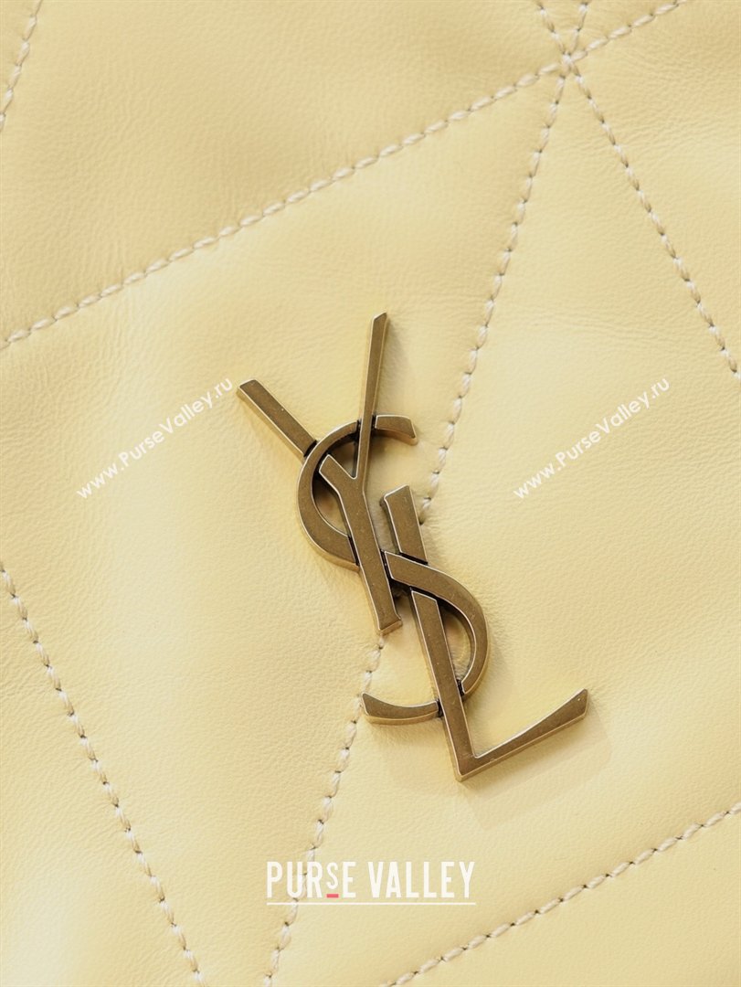 Saint Laurent Jamie Shoulder Pouch Bag in Lambskin Leather Lemon Yellow 2026 862712 (YY-260119061)