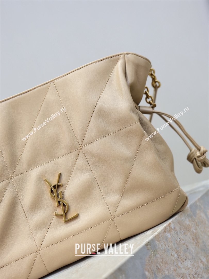 Saint Laurent Jamie Shoulder Pouch Bag in Lambskin Leather Apricot 2026 862712 (YY-260119062)