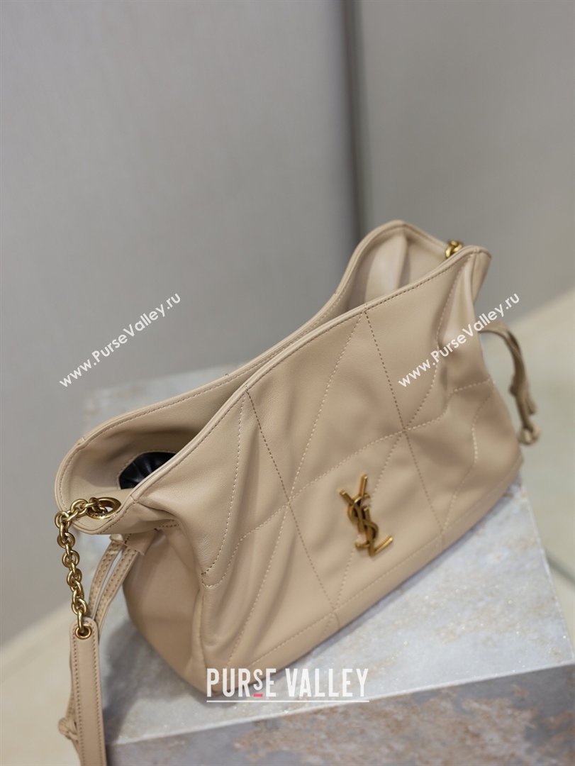 Saint Laurent Jamie Shoulder Pouch Bag in Lambskin Leather Apricot 2026 862712 (YY-260119062)