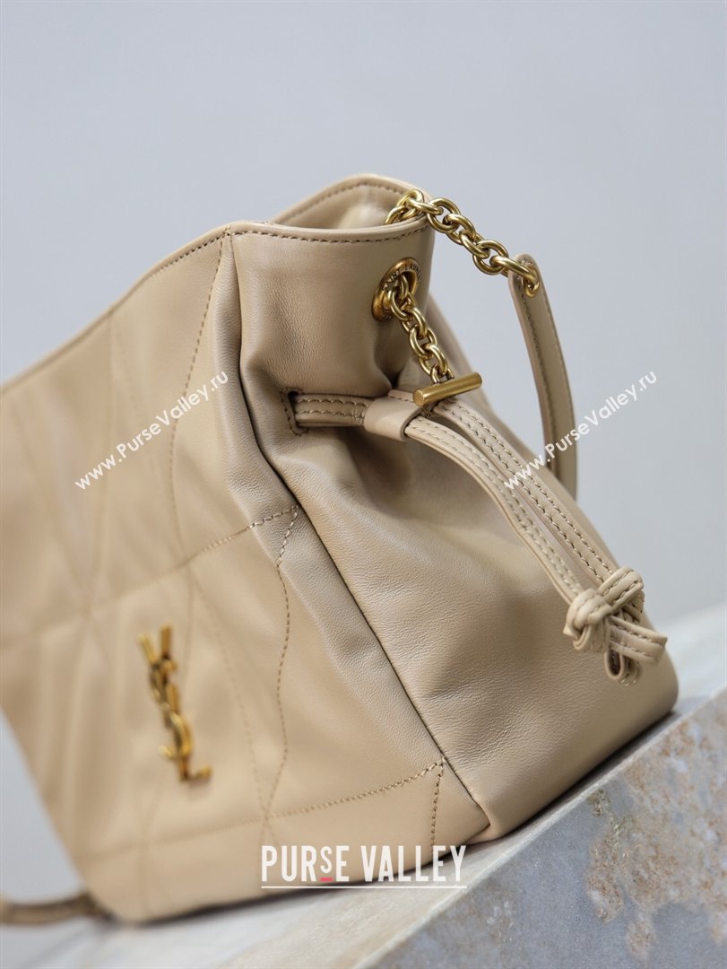 Saint Laurent Jamie Shoulder Pouch Bag in Lambskin Leather Apricot 2026 862712 (YY-260119062)