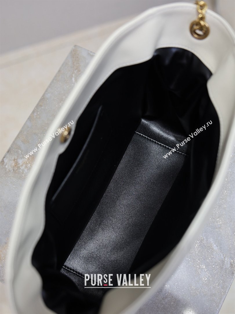 Saint Laurent Jamie Shoulder Pouch Bag in Lambskin Leather White 2026 862712 (YY-260119063)