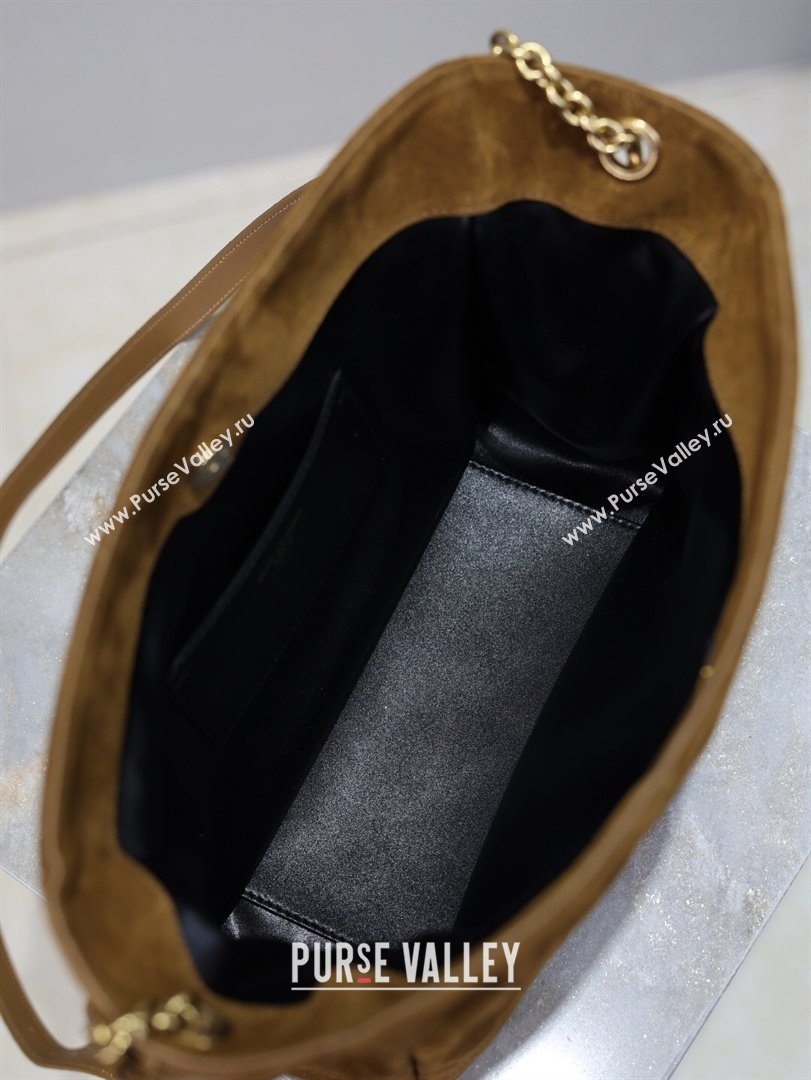 Saint Laurent Jamie Shoulder Pouch Bag in Suede Caramel 2026 862712 (YY-260119058)