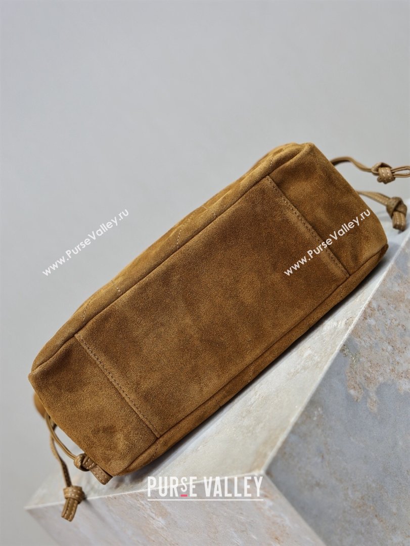 Saint Laurent Jamie Shoulder Pouch Bag in Suede Caramel 2026 862712 (YY-260119058)
