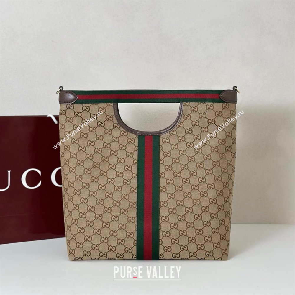 Gucci Mens Giglio GG Canvas Tote Bag Beige 2025 865452 (DLH-251125017)