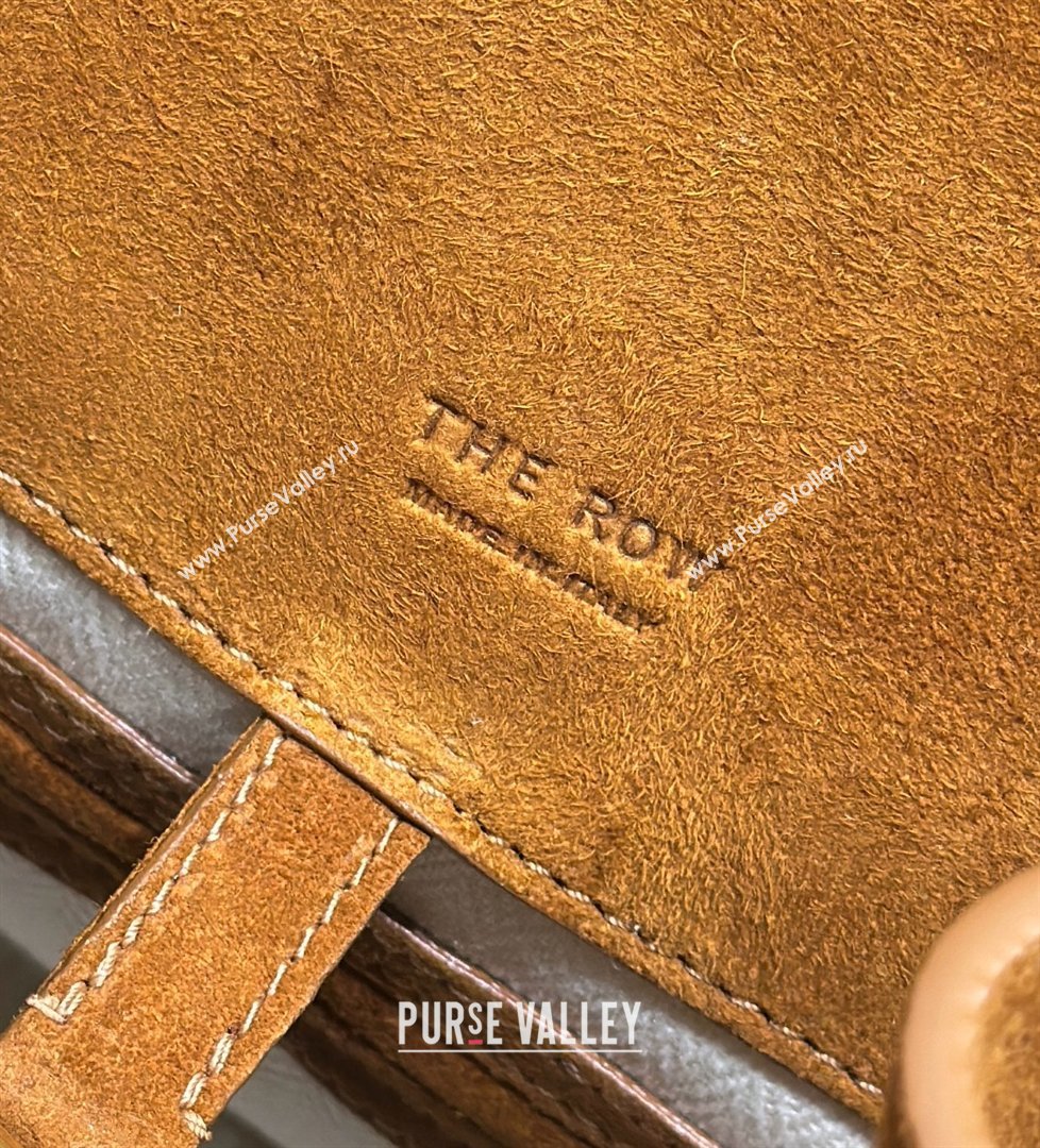 The Row Margaux 15 Tote Bag in Suede Gold-Tone 2026 8818L (CL-260410033)