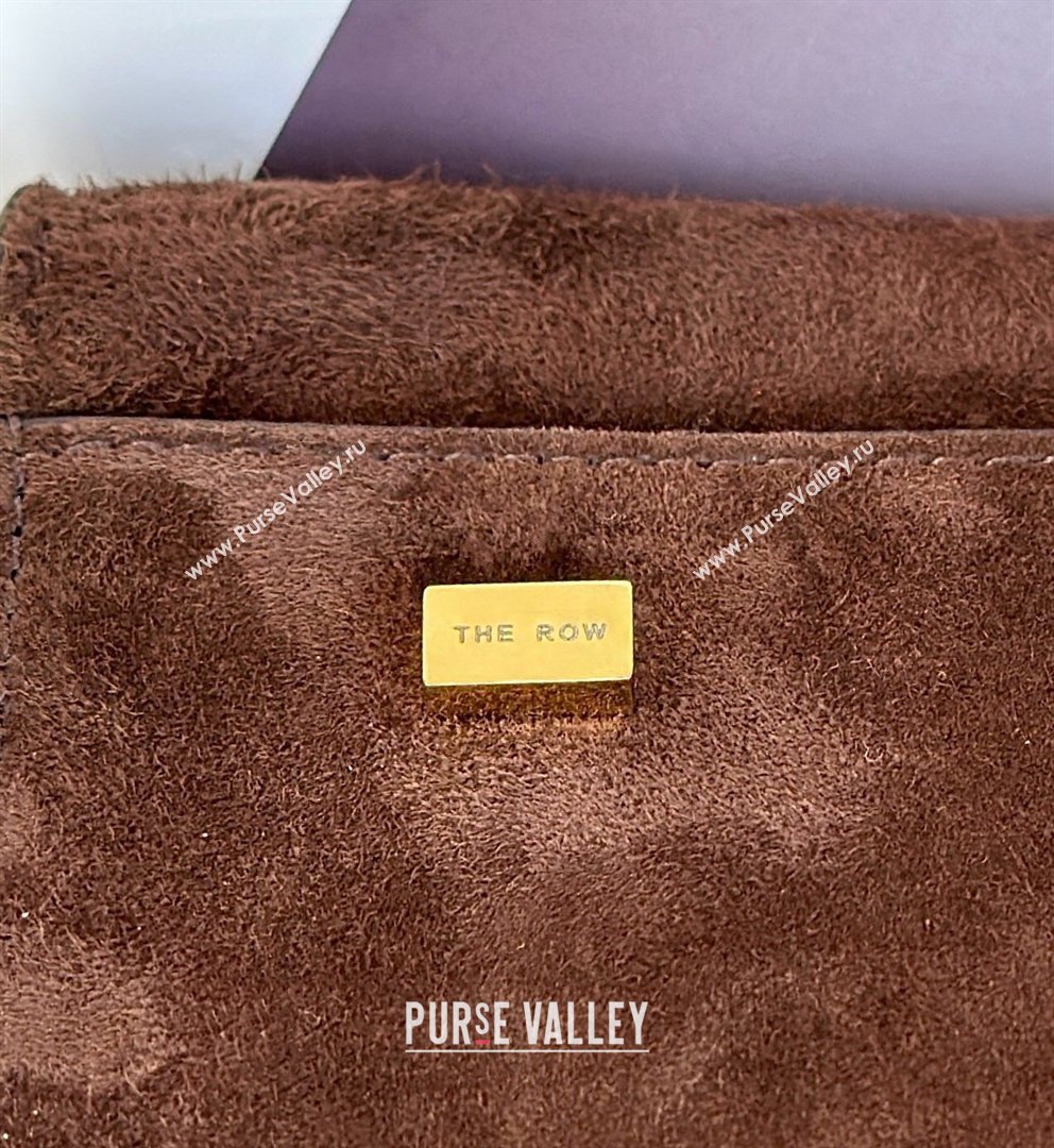 The Row Margaux 15 Tote Bag in Suede Dark Brown 2026 8818L (CL-260410035)