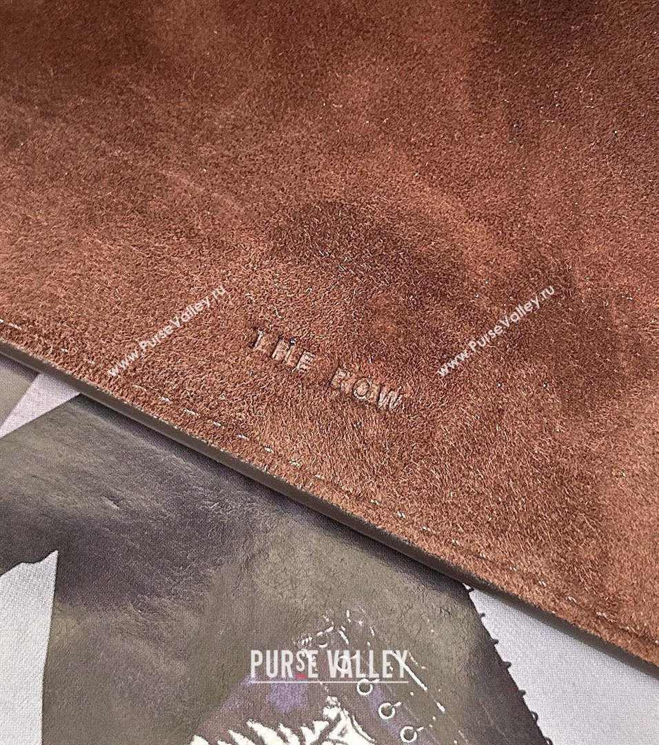 The Row Margaux 15 Tote Bag in Suede Dark Brown 2026 8818L (CL-260410035)