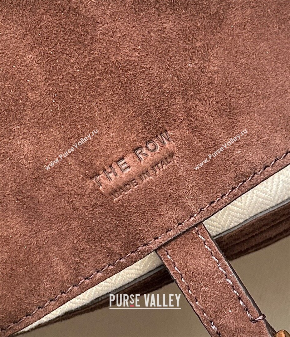 The Row Margaux 15 Tote Bag in Suede Dark Brown 2026 8818L (CL-260410035)