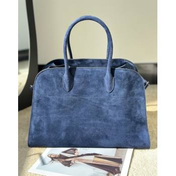 The Row Margaux 15 Tote Bag in Suede Blue 2026 8818L (CL-260410036)