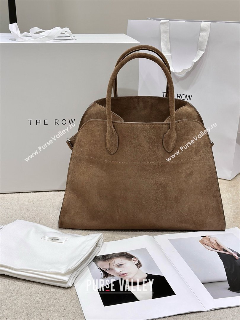 The Row Margaux 15 Tote Bag in Suede Light Brown 2026 8818L (CL-260410034)