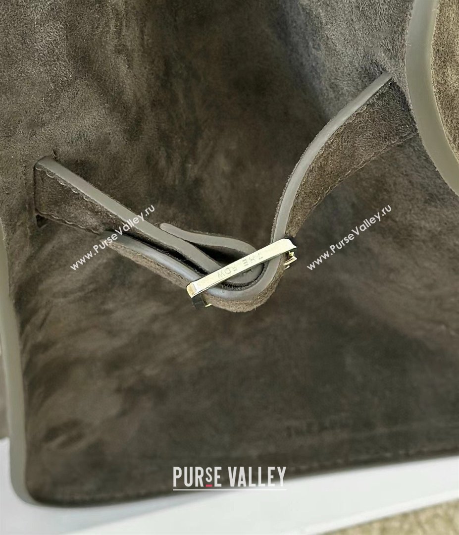 The Row Margaux 15 Tote Bag in Suede Green 2026 8818L (CL-260410037)