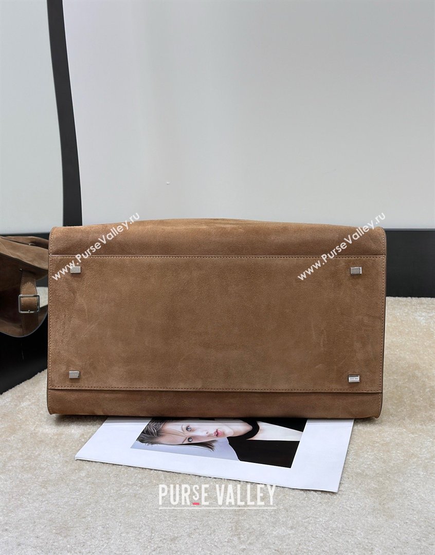 The Row Margaux 15 Tote Bag in Suede Light Brown 2026 8818L (CL-260410034)
