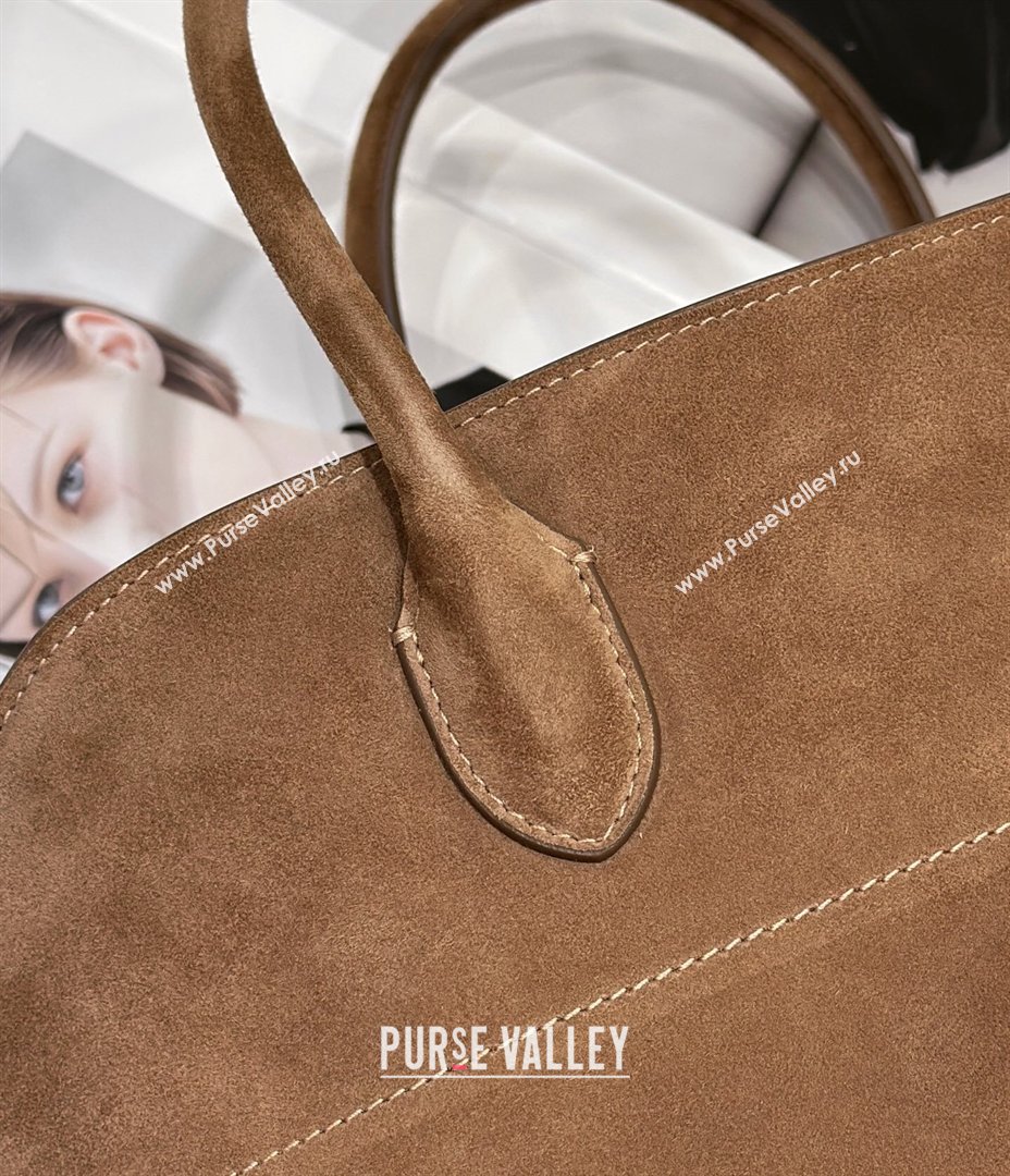 The Row Margaux 15 Tote Bag in Suede Light Brown 2026 8818L (CL-260410034)