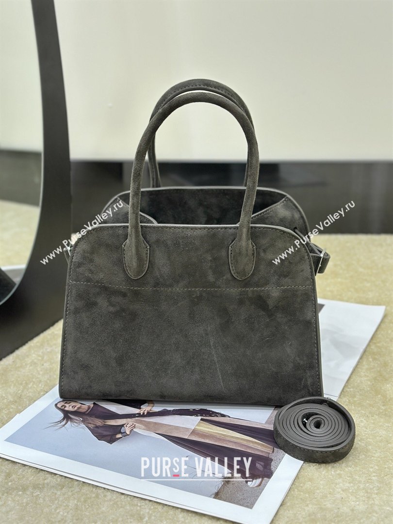 The Row Margaux 10 Tote Bag in Suede Green 2026 8818S (CL-260410018)