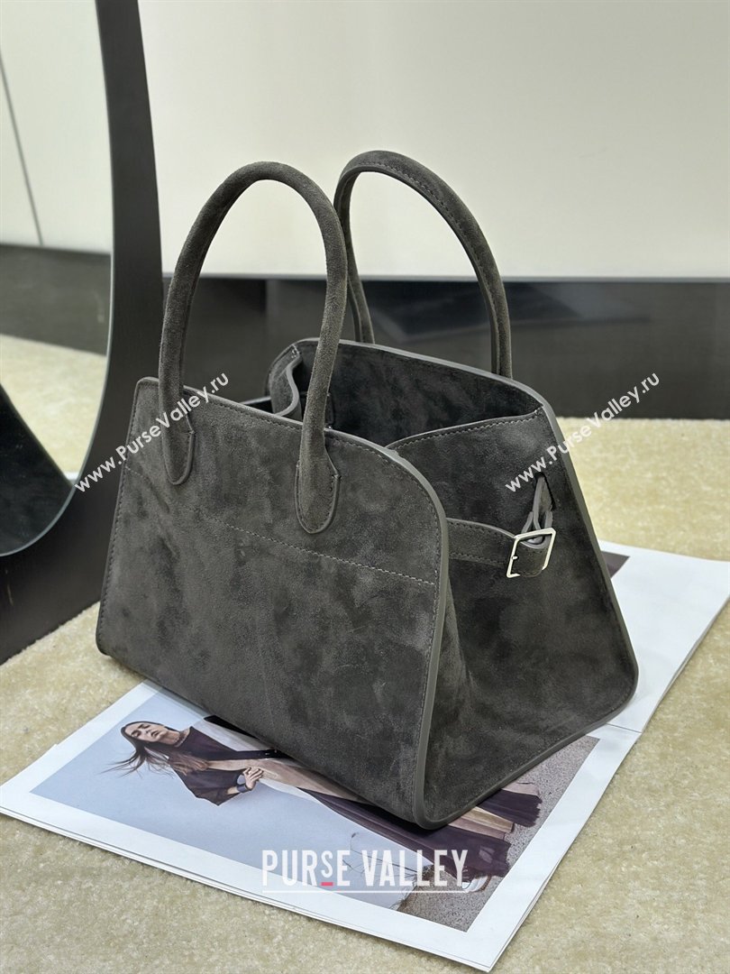 The Row Margaux 10 Tote Bag in Suede Green 2026 8818S (CL-260410018)