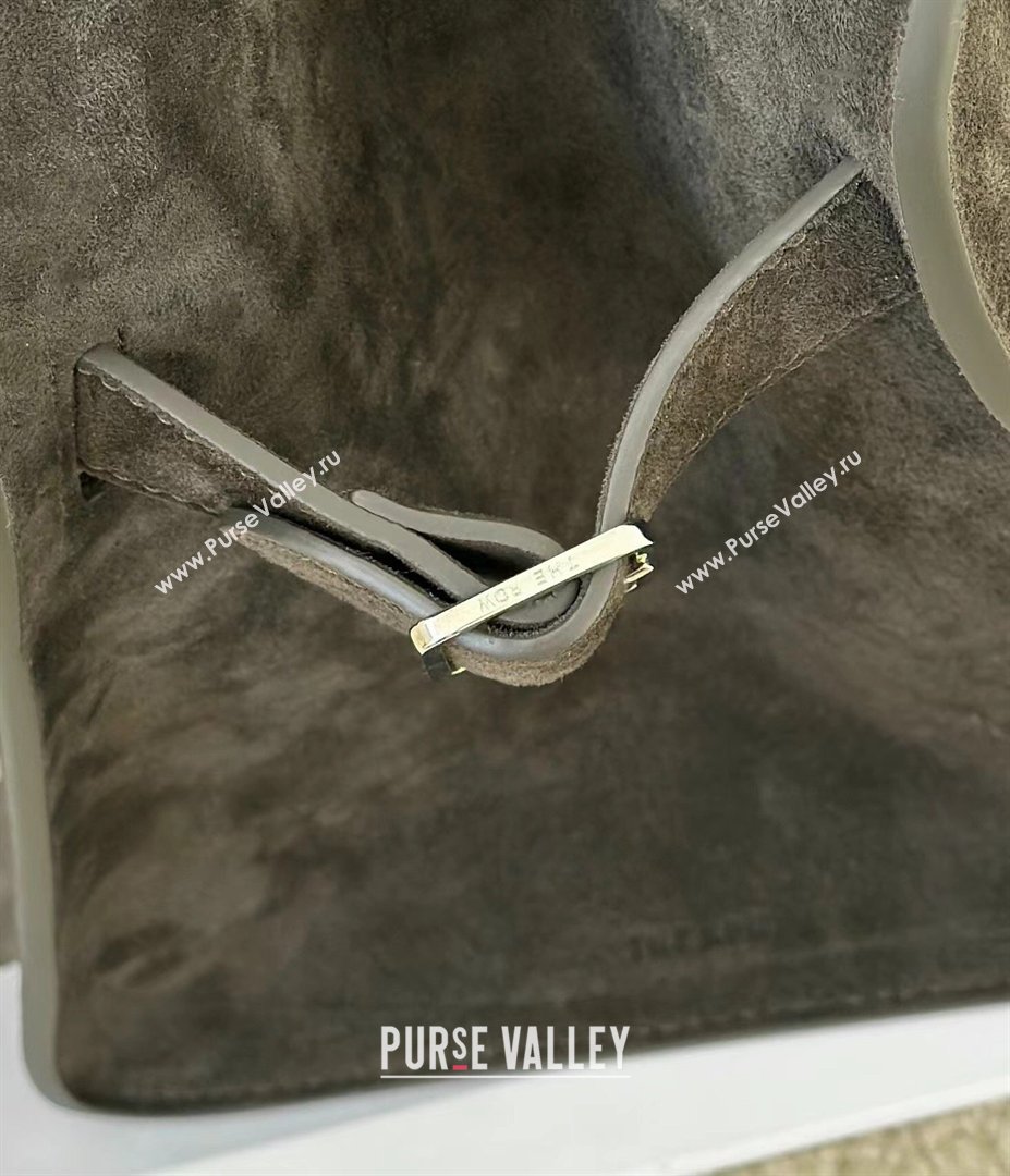 The Row Margaux 10 Tote Bag in Suede Green 2026 8818S (CL-260410018)