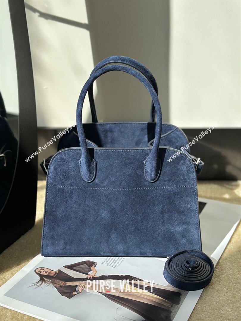 The Row Margaux 10 Tote Bag in Suede Blue 2026 8818S (CL-260410019)