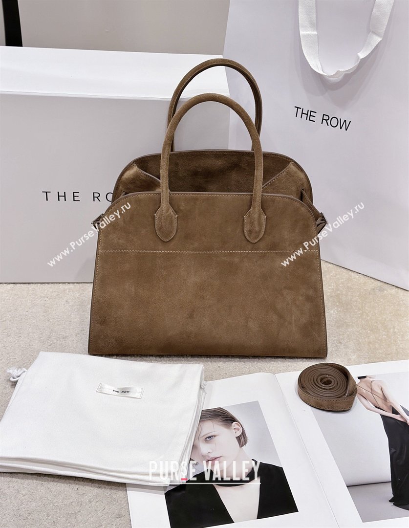 The Row Margaux 10 Tote Bag in Suede Light Brown 2026 8818S (CL-260410017)