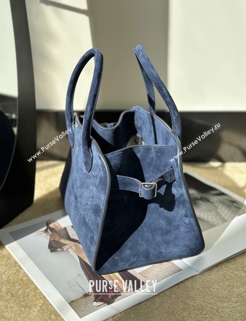 The Row Margaux 10 Tote Bag in Suede Blue 2026 8818S (CL-260410019)