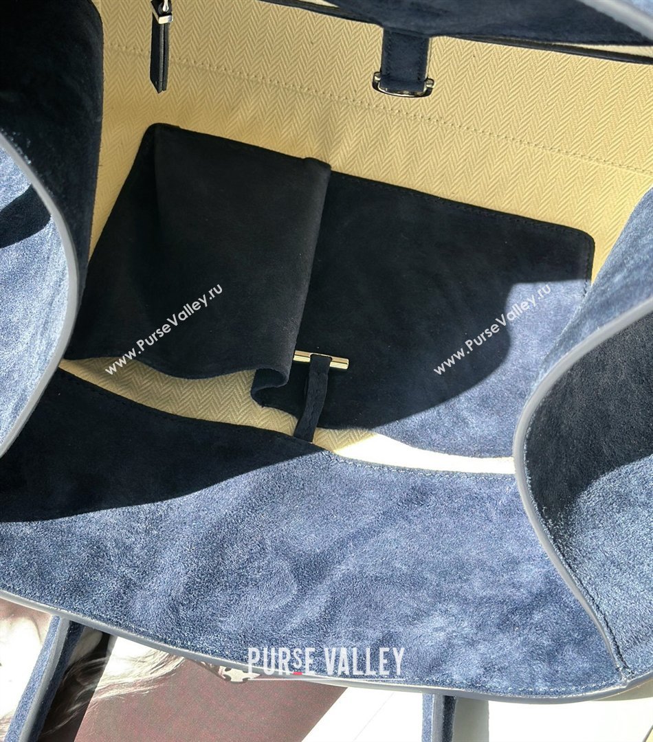 The Row Margaux 10 Tote Bag in Suede Blue 2026 8818S (CL-260410019)