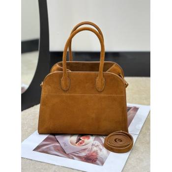 The Row Margaux 10 Tote Bag in Suede Gold-Tone 2026 8818S (CL-260410016)