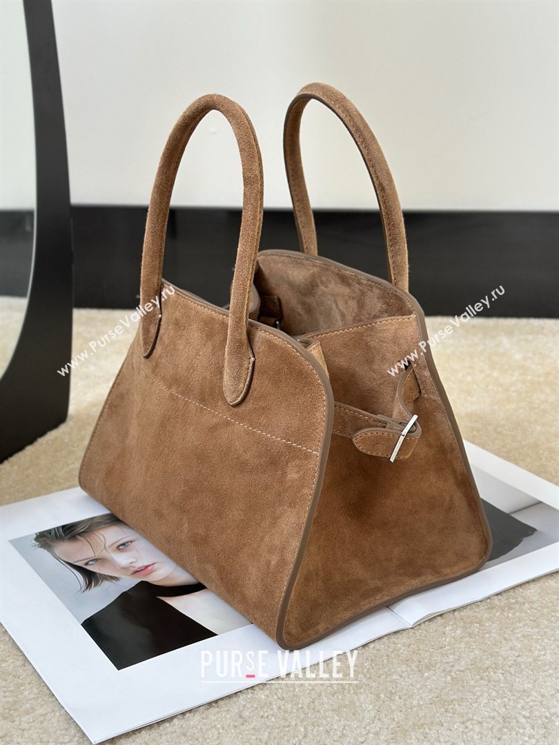 The Row Margaux 10 Tote Bag in Suede Light Brown 2026 8818S (CL-260410017)