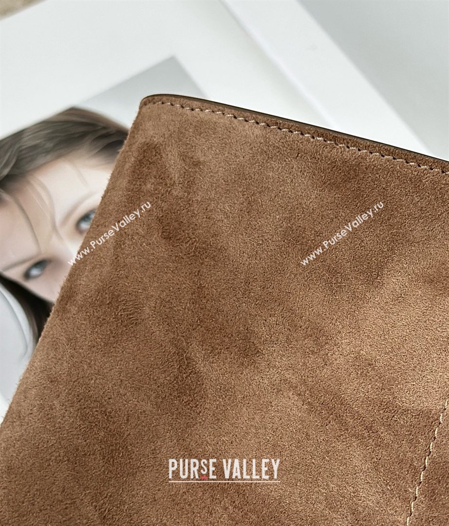 The Row Margaux 10 Tote Bag in Suede Light Brown 2026 8818S (CL-260410017)