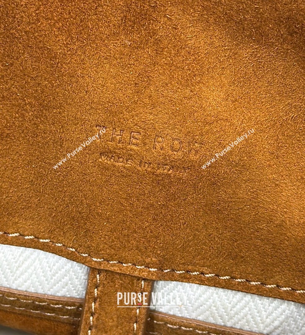 The Row Margaux 10 Tote Bag in Suede Gold-Tone 2026 8818S (CL-260410016)