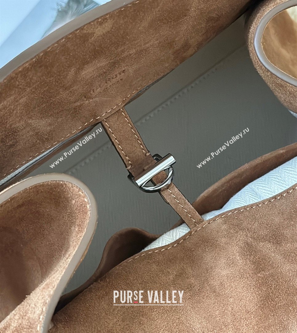 The Row Margaux 10 Tote Bag in Suede Light Brown 2026 8818S (CL-260410017)