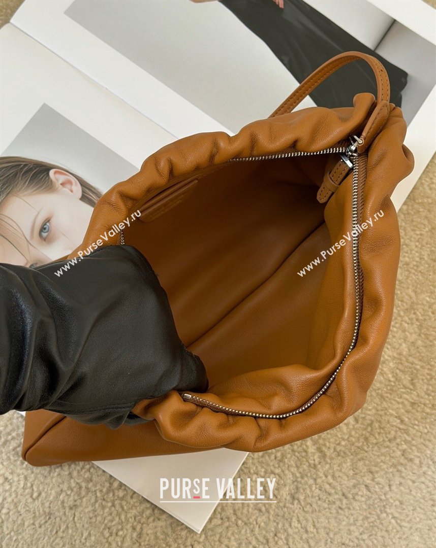 The Row Large Bourse Shoulder Bag in Nappa Leather Yellow 2026 8833 (CL-260410058)