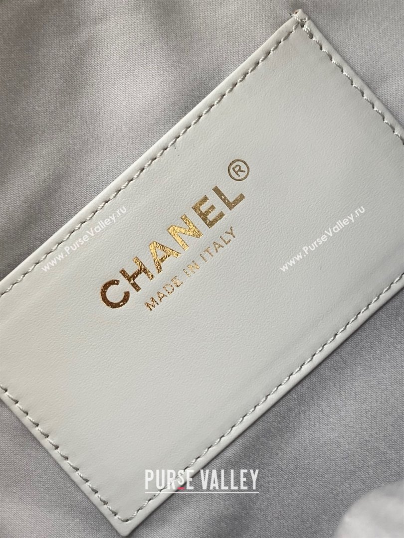 Chanel 25 Small Handbag in Grained Calfskin AS5293 Light Grey 2025 0811 (yezi-2508110070)