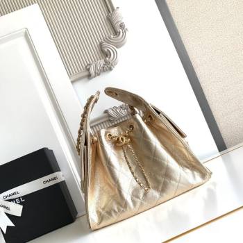 Chanel 25 Small Handbag in Grained Calfskin AS5293 Light Gold 2025 0811 (yezi-2508110071)