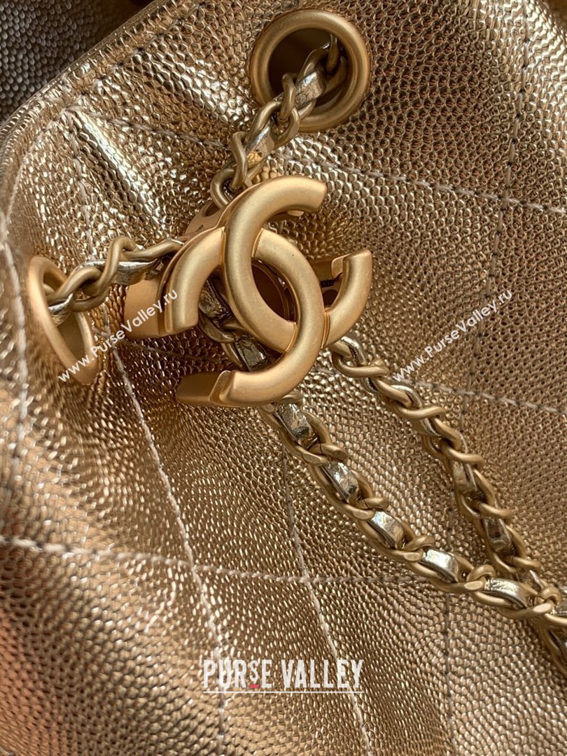 Chanel 25 Small Handbag in Grained Calfskin AS5293 Light Gold 2025 0811 (yezi-2508110071)