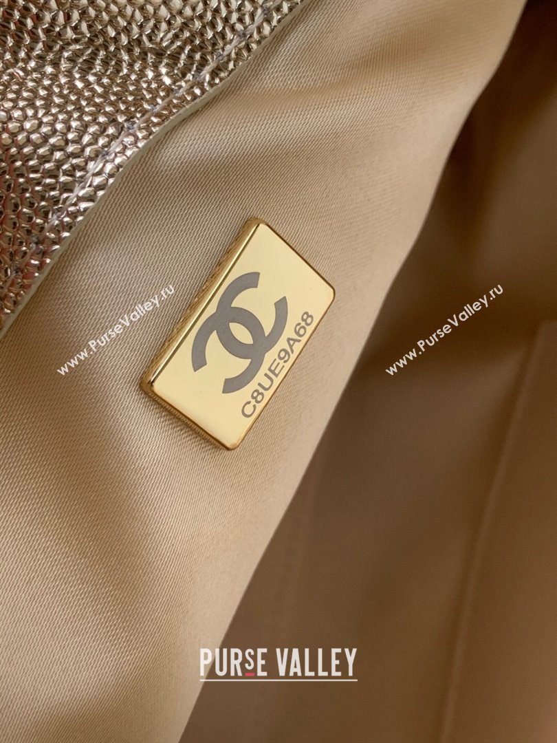 Chanel 25 Small Handbag in Grained Calfskin AS5293 Light Gold 2025 0811 (yezi-2508110071)