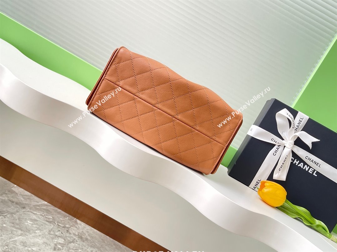 Chanel 25 Small Handbag in Grained Calfskin AS5293 Light Brown 2025 0811 (yezi-2508110067)