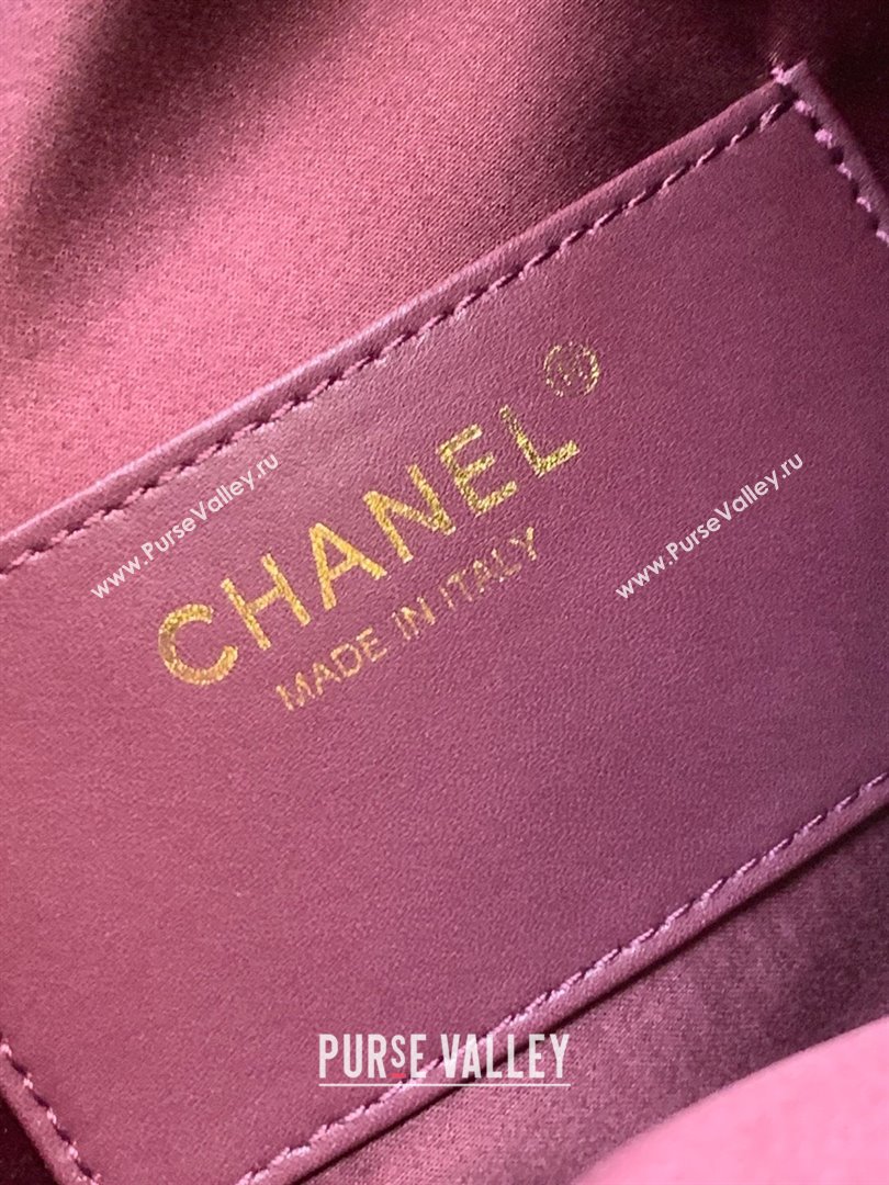 Chanel 25 Small Handbag in Grained Calfskin AS5293 Dark Burgundy 2025 0811 (yezi-2508110072)