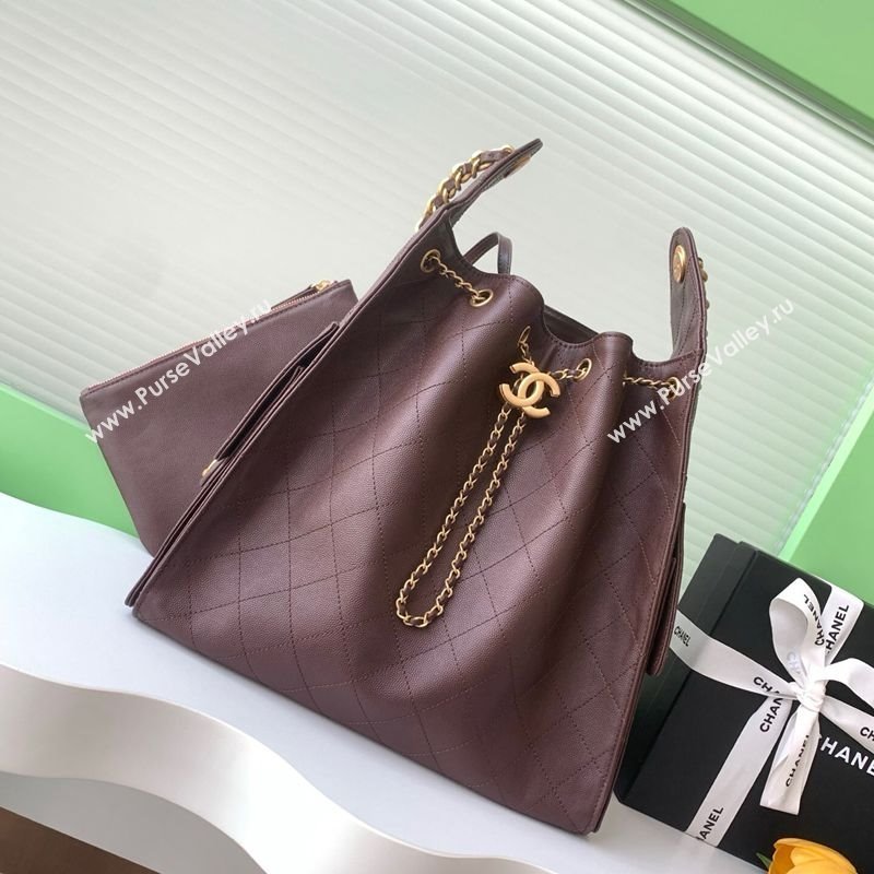 Chanel 25 Medium Handbag AS5311 AS5311 Dark Brown 2025 0811 (yezi-2508110065)